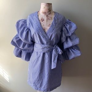 [SOLD] Striped Puff Sleeve Dress